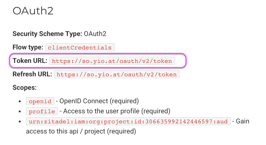 token URL